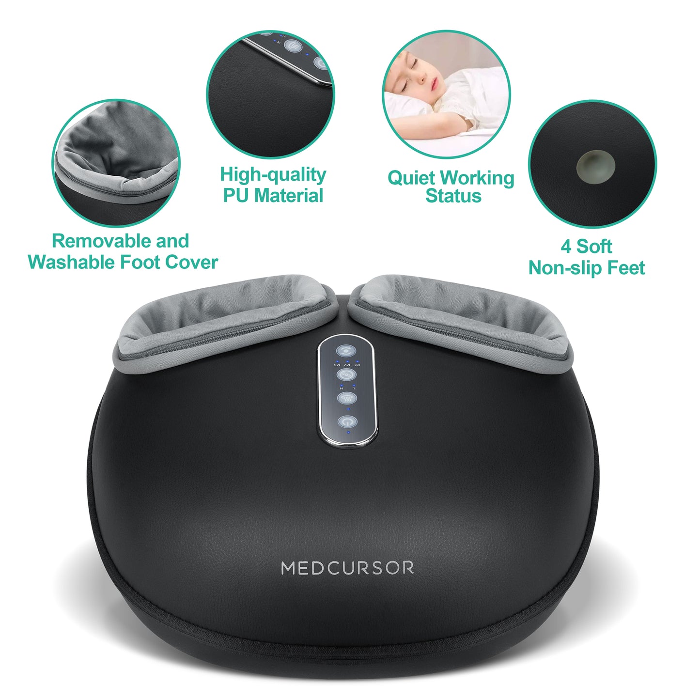 SoleRelief™ Pro | Shiatsu Foot Massager with Heat & Air Compression