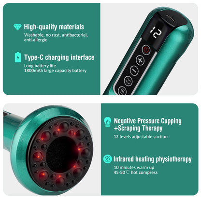 CuppaRelief™ Pro | Heated Vacuum Cupping & Deep Tissue Massage