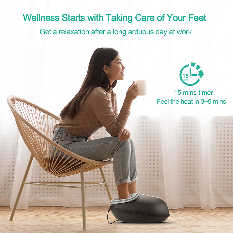 SoleRelief™ Pro | Shiatsu Foot Massager with Heat & Air Compression
