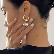 Amora Heart Hoops